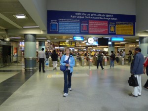 Rajiv Chowk Station on the Delhi Metro is one of the busiest station on the network.