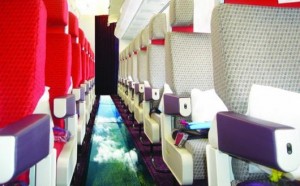 Virgin Airlines glass-bottomed aircraft prank.