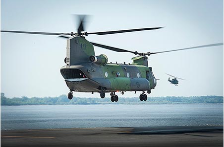 The Royal Canadian Air Force’s new CH-147F Chinook helicopter.