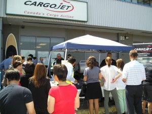 YVR employees, customers and staff attended the July Cargojet barbecue fundraiser to show their support for 21-month-old Nolan Byrne.