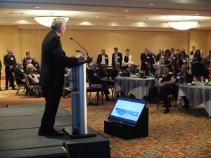 Mark Duncan, BCAC Chair, addresses guests at BCAC's 2013 Silver Wings Awards Gala.