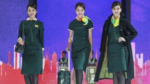 Verdelite (green-coloured tourmaline) was the base colour chosen for EVA Air's third-generation uniforms.