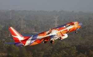 "Yananyl Dreaming," illustrated on a Qantas Boeing 737 in 2002 depicted the dramatic landscape surrounding Ayres Rock.